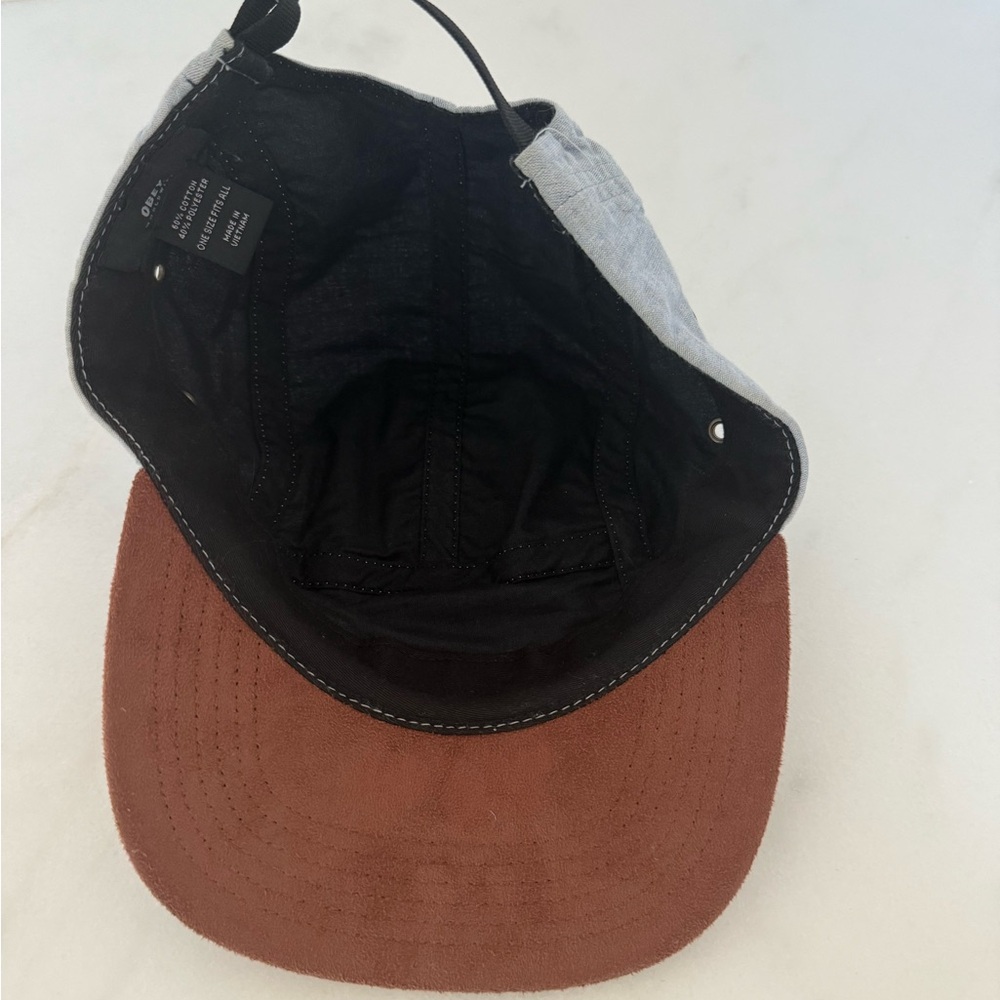 Obey Denim Blue and Chocolate Brown Hat - Picture 5 of 5